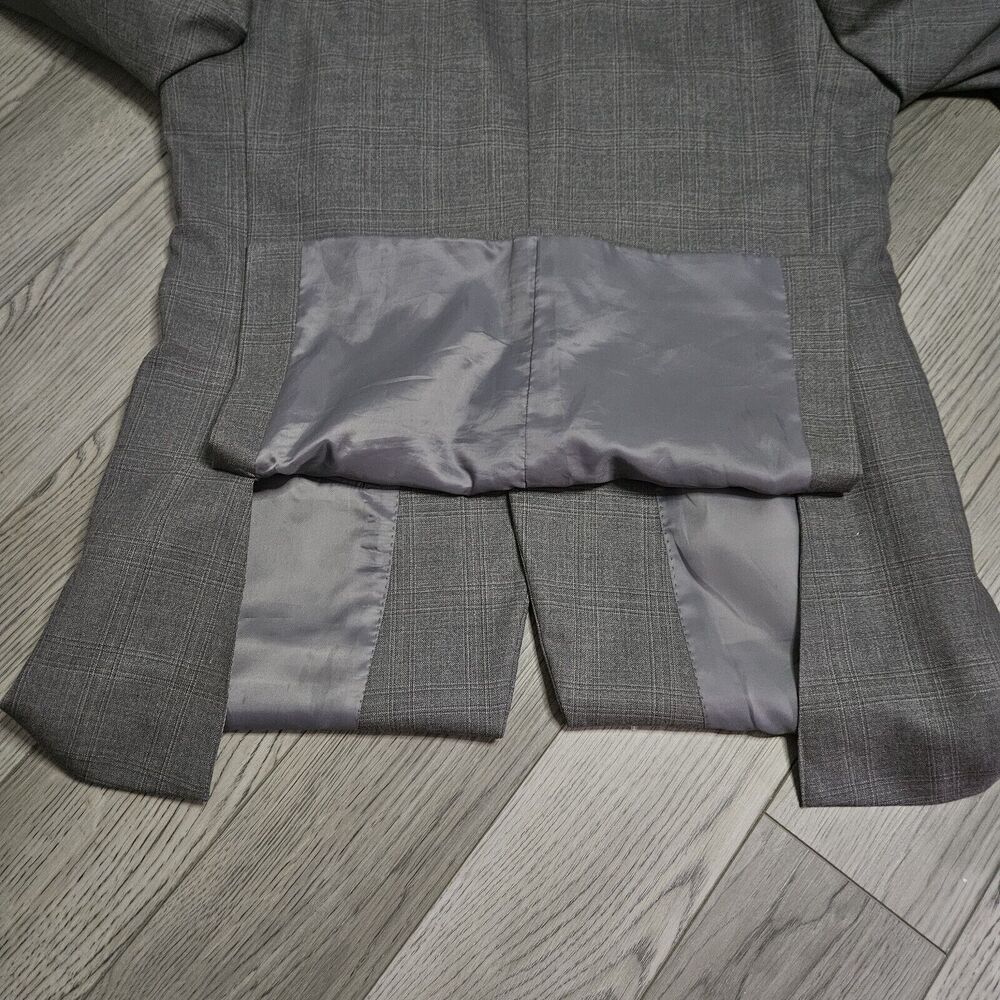 Kenneth Cole New York Wool Blazer Sports Coat Men 42L‎ Gray Double Vent Business - Picture 4 of 9